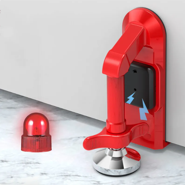 Trava de Porta Portátil e Calço de Porta com Alarme para Autodefesa – Dispositivo de Segurança para Hospedagens de Viagem