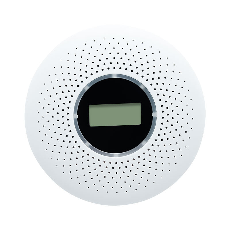Alarme de fumaça e monóxido de carbono (CO) com aviso por voz para uso doméstico