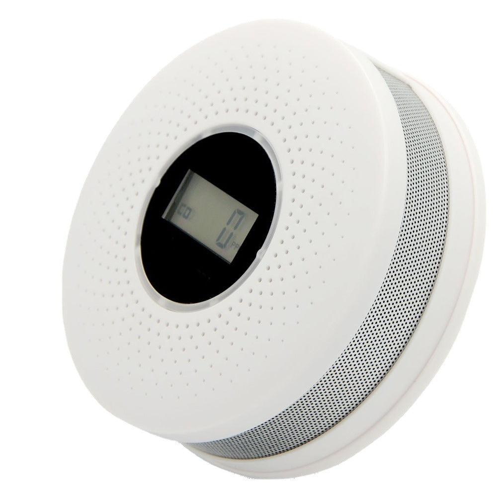 Alarme de fumaça e monóxido de carbono (CO) com aviso por voz para uso doméstico